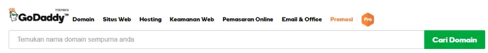 GoDaddy domain search box